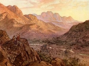 La batalla de Refidim, Éxodo - Biblia de William Brassey Hole